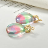 Copper Plated 18k Leaves Buckle DIY Earring Hair Clasp Necklace Jewelry