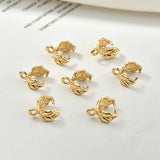 Copper Plated 18k Leaves Buckle DIY Earring Hair Clasp Necklace Jewelry