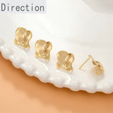 18k Copper Plated Flower Round Drop Earrings DIY Jewelry