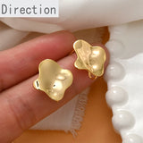 18k Copper Plated Flower Round Drop Earrings DIY Jewelry