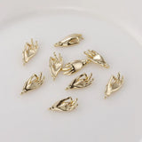 Copper Plated 3D Mini OK Gesture Palm Charms Pendants 2PCS