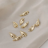 Copper Plated 3D Mini OK Gesture Palm Charms Pendants 2PCS