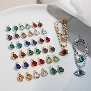 Copper Plated 18k Water Drop Pendant DIY Accessories