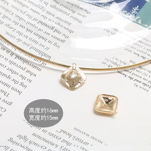 Copper Plated 18k Zircon Star Pendant DIY Earrings Accessories