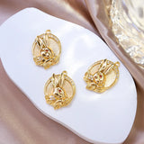 Copper Plated Zirconium Rabbit Tag Jewelry Set