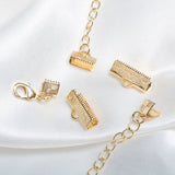 Copper Plated Horse Mouth Clip Ribbon Buckle Extension Chain