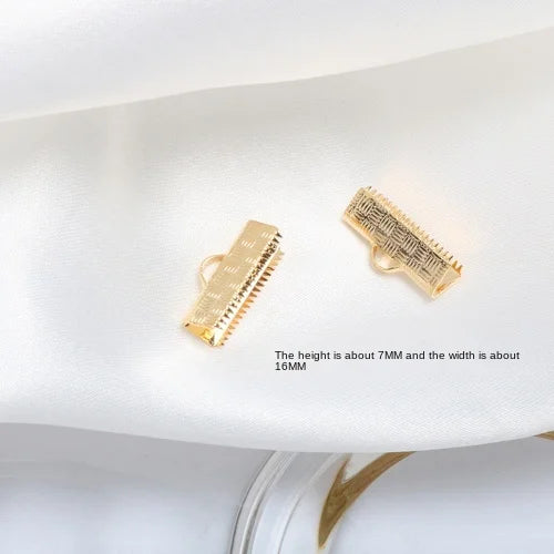 Copper Plated Horse Mouth Clip Ribbon Buckle Extension Chain