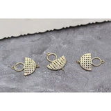 Copper Plated Pendant DIY Earrings Accessories Mesh Flower Round Oval 2pcs