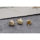 Copper Plated Pendant DIY Earrings Accessories Mesh Flower Round Oval 2pcs