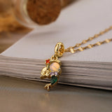 Zircon Fairy Princess Necklace for Girls