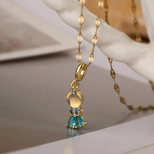 Zircon Fairy Princess Necklace for Girls