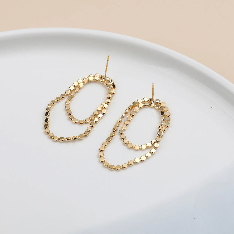 18K Doudou Chain Ring 925 Nail Pendant DIY Jewelry Accessories