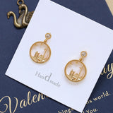 Copper Plated City Night Sky Pendant DIY Jewelry Necklace