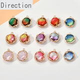 Copper Plated Crystal Heart Pendant DIY Jewelry Accessories