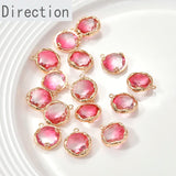 Copper Plated Crystal Heart Pendant DIY Jewelry Accessories