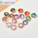 Copper Plated Crystal Heart Pendant DIY Jewelry Accessories