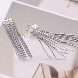 Copper Plated Fine Chain Glass Bead Tassel DIY Earring Material