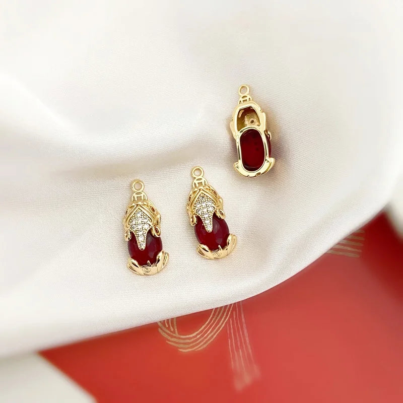 Copper Plated Lucky Pixiu Jewelry Nafu Chinese Style DIY Accessories
