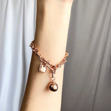 Personalized Copper Plated Circle Bracelet for Women