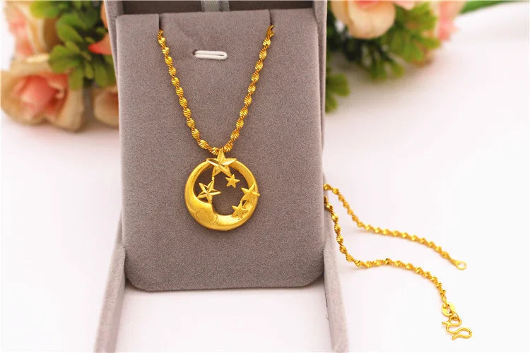 Gold-plated Peacock Star Necklace Women's Jewelry Chain