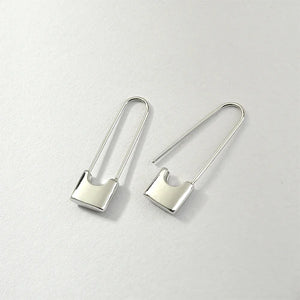 Copper Plating 18 K Personality Lock Pin Earrings DIY 2pcs