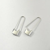 Copper Plating 18 K Personality Lock Pin Earrings DIY 2pcs
