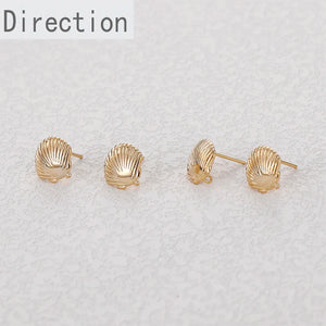Shell Scallop Silver Earrings DIY Accessories