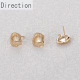 Shell Scallop Silver Earrings DIY Accessories