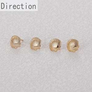 Shell Scallop Silver Earrings DIY Accessories