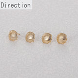 Shell Scallop Silver Earrings DIY Accessories