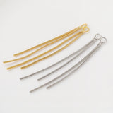 6PCS Copper Plating Chain Tassel Charms Pendant for DIY Long Drop Jewelry