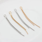 6PCS Copper Plating Chain Tassel Charms Pendant for DIY Long Drop Jewelry