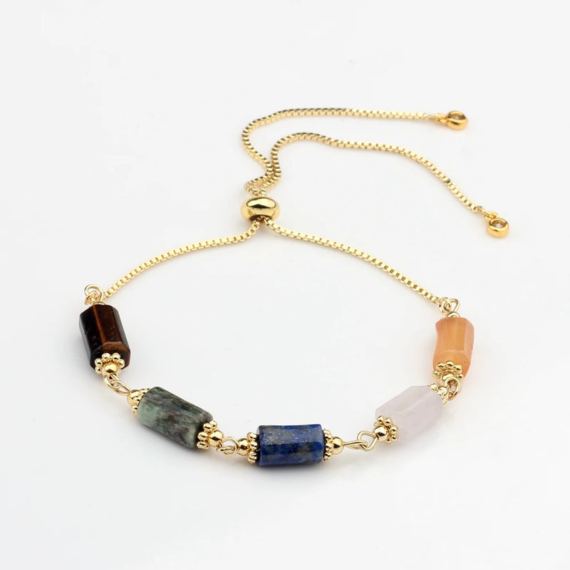 Copper Plating Stone Beaded Bracelet - DIY Birthday Gift Jewelry