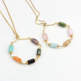 Copper Plating Stone Beaded Bracelet - DIY Birthday Gift Jewelry