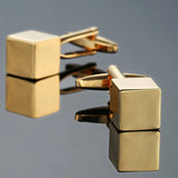Square Stripes Silver Cube Cufflinks French Shirt Suit Button