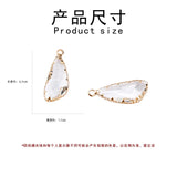 Copper Plated Irregular Crystal Charms 6pcs/lot