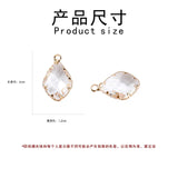 Copper Plated Irregular Crystal Charms 6pcs/lot