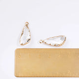 Copper Plated Irregular Crystal Charms 6pcs/lot