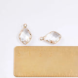 Copper Plated Irregular Crystal Charms 6pcs/lot