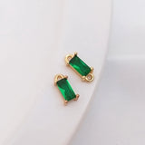 Colorful Zircon Charms Earring Pendants for DIY Jewelry Making