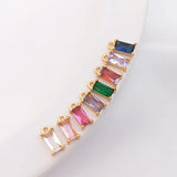 Colorful Zircon Charms Earring Pendants for DIY Jewelry Making