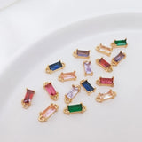 Colorful Zircon Charms Earring Pendants for DIY Jewelry Making
