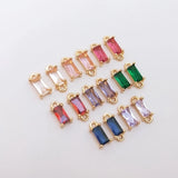 Colorful Zircon Charms Earring Pendants for DIY Jewelry Making