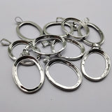 Copper Silver Plated Pendant Base Settings 22x30 MM (10 pcs/lot)