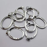 Copper Silver Plated Pendant Base Settings 22x30 MM (10 pcs/lot)