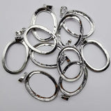 Copper Silver Plated Pendant Settings 22x30 MM Jewelry (10 pcs/lot)