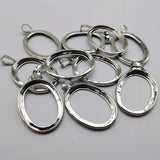Copper Silver Plated Pendant Settings 22x30 MM Jewelry (10 pcs/lot)