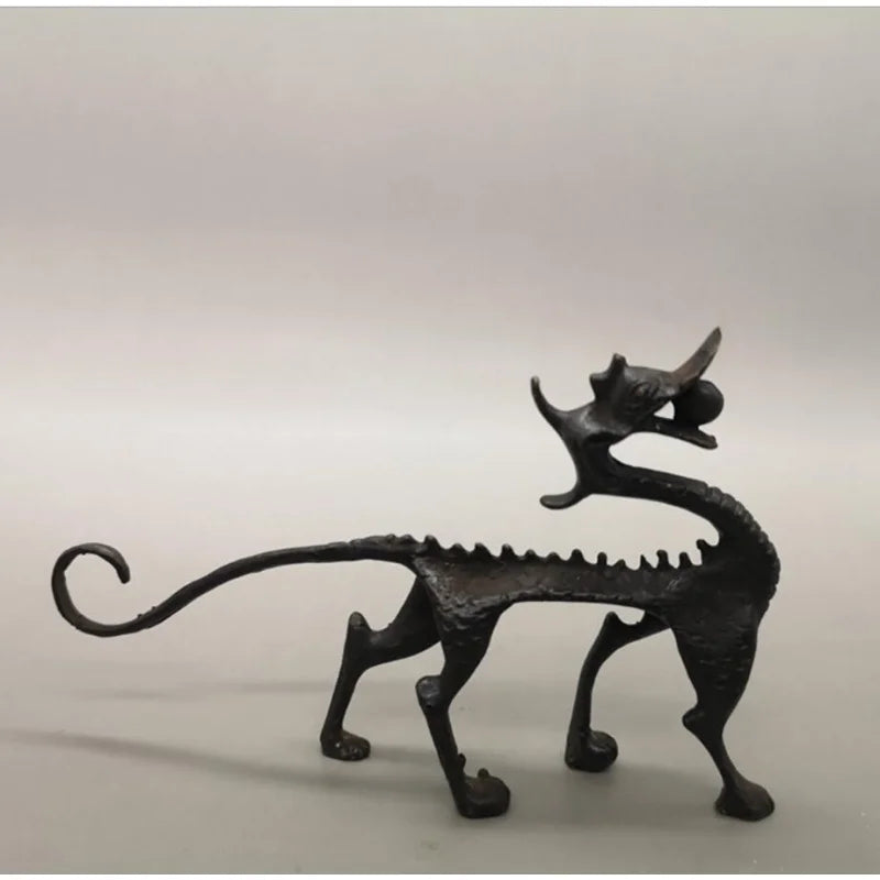 Dragon Shaped Copper Penholder Study Ornament