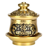 Copper Buddha Holy Water Cup Statue
