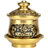 Copper Buddha Holy Water Cup Statue